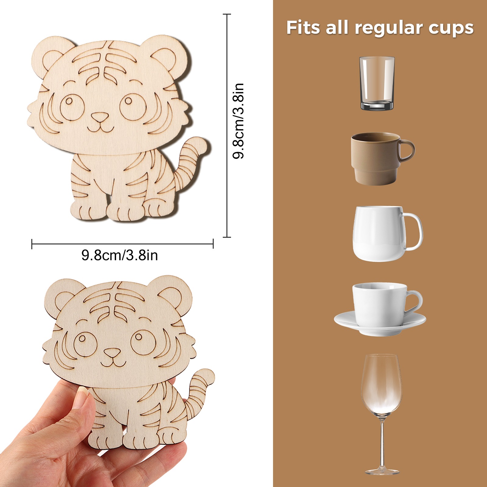10 Pcs/set Tiger Animal Unfini - Home Decor Diy 评论和价格
