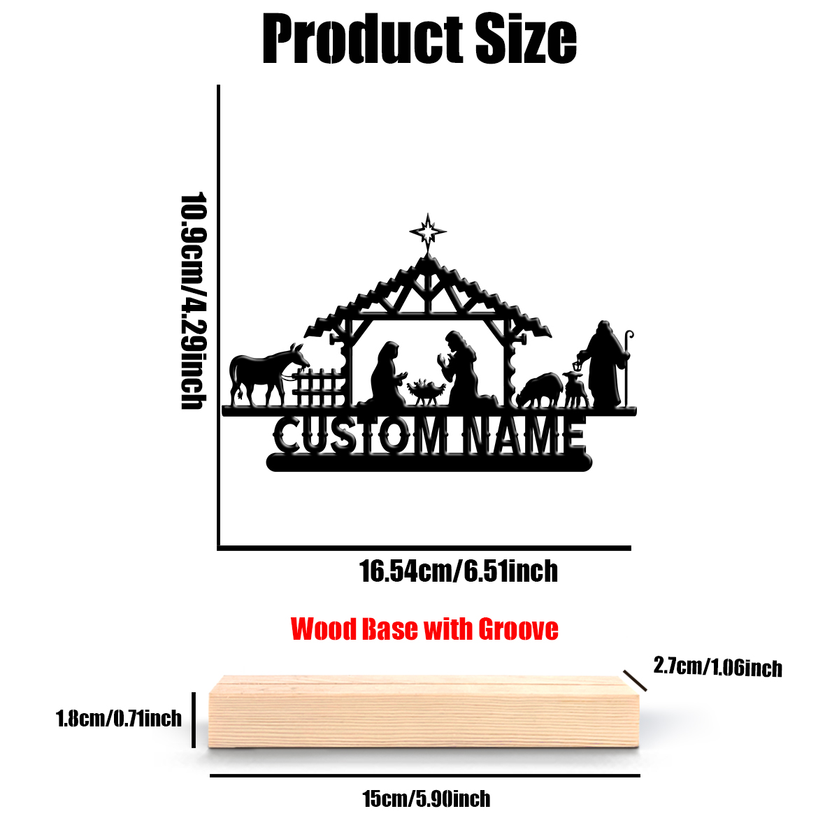 1Pc Csutom Name Jesus's Bitrth - Home Christmas Decor 评论和价格
