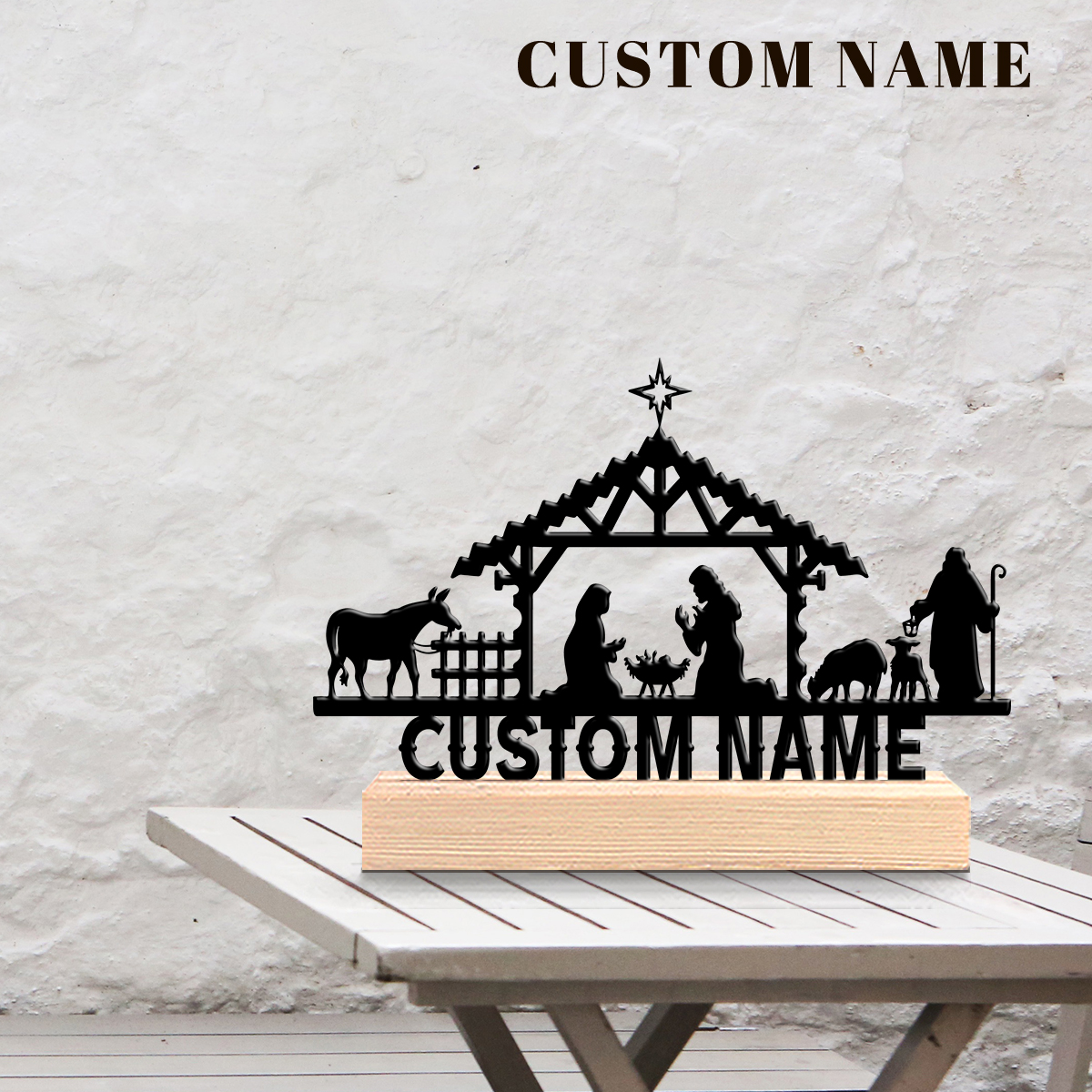 1Pc Csutom Name Jesus's Bitrth - Home Christmas Decor 评论和价格