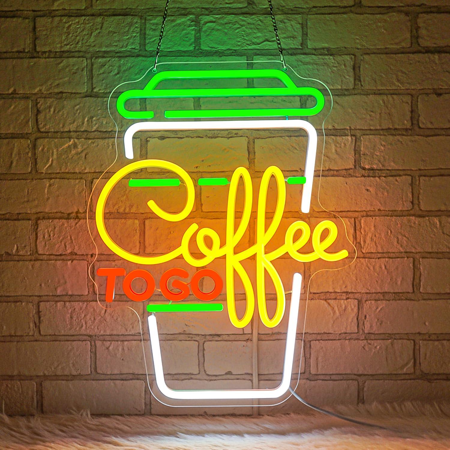 Coffee Neon Sign USB Dimmable  - Home Decor Light 评论和价格
