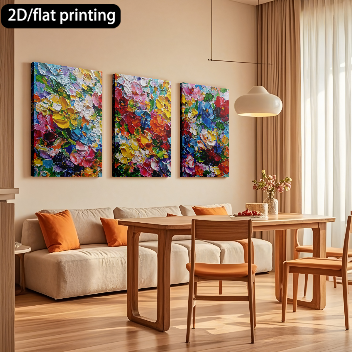 2D flat printing  3pc wooden f - Abstract Oil Painting 评论和价格