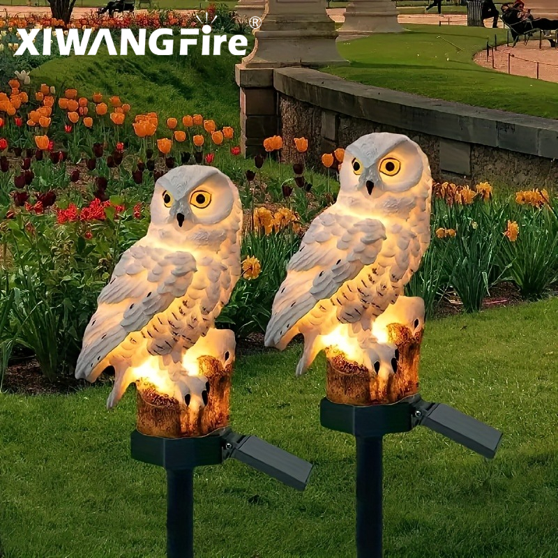 Solar Owl Statue Garden Light  - Home Decor Garden 评论和价格