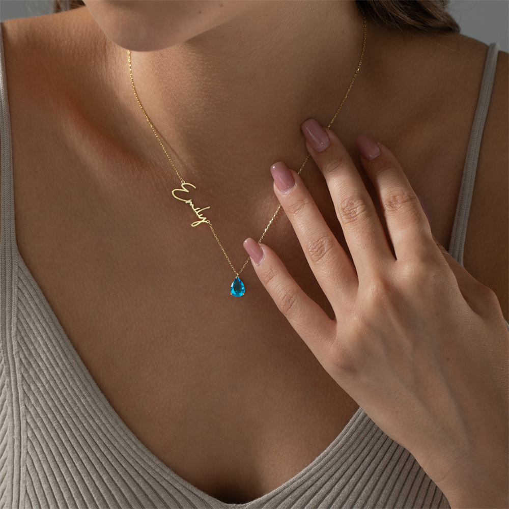 Handmade Teardrop Stone Neckla - Vintage Alarm Clock 评论和价格