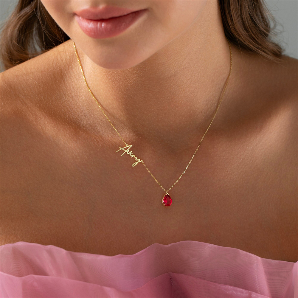 Handmade Teardrop Stone Neckla - Vintage Alarm Clock 评论和价格