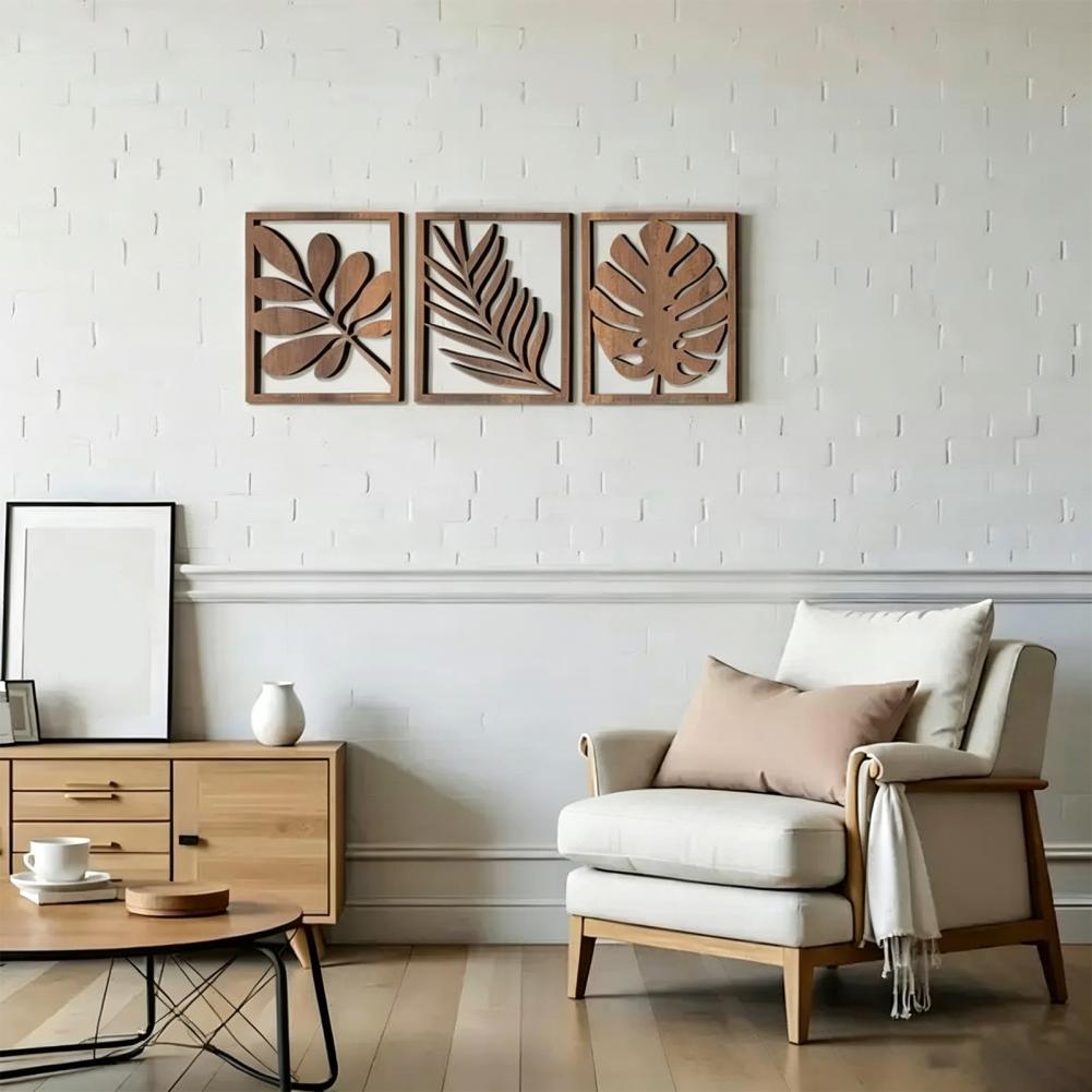 3 Pcs Nordic Style Wood Decor  - Home Decor Wall Panels 评论和价格