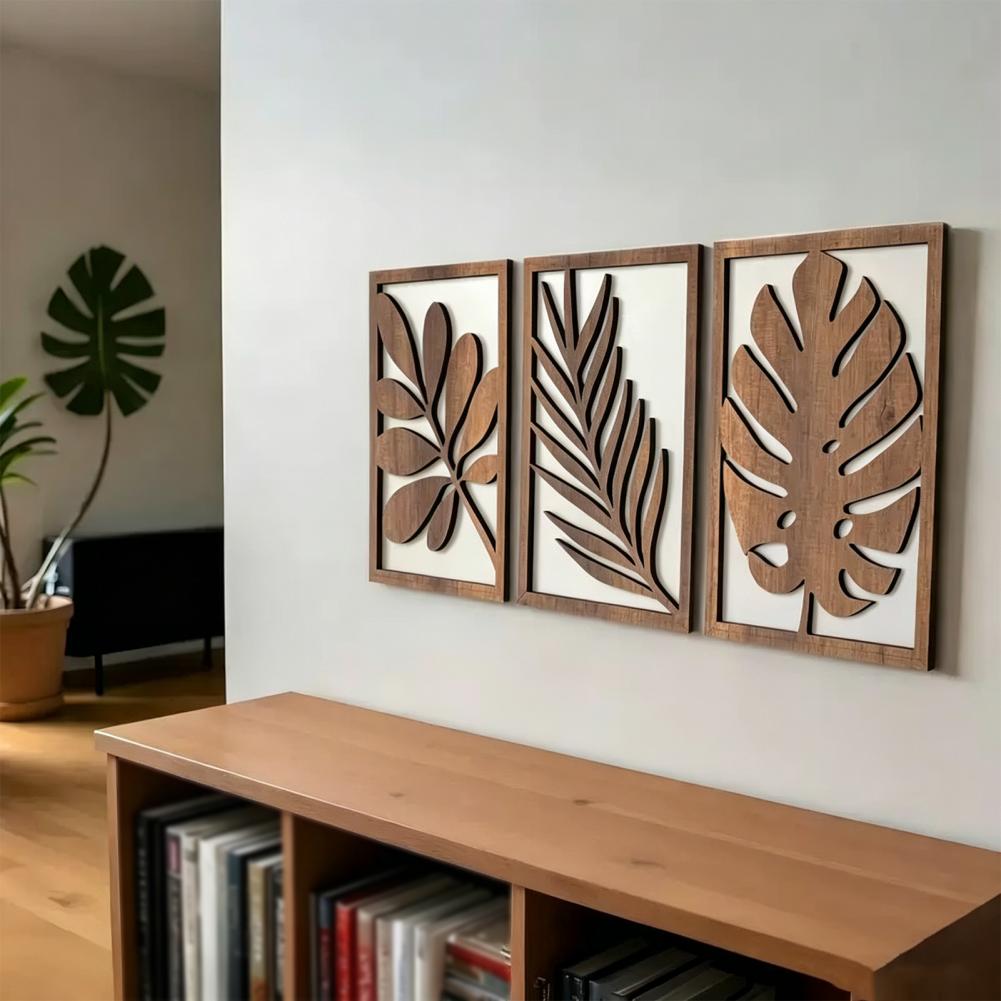 3 Pcs Nordic Style Wood Decor  - Home Decor Wall Panels 评论和价格