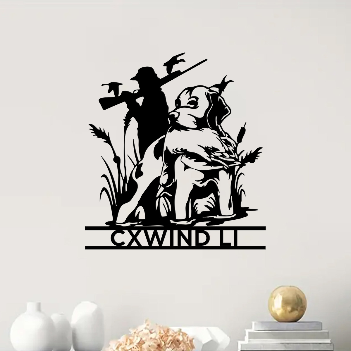 Custom Dog Hunting Metal Wall  - Home Decor Xmas 评论和价格