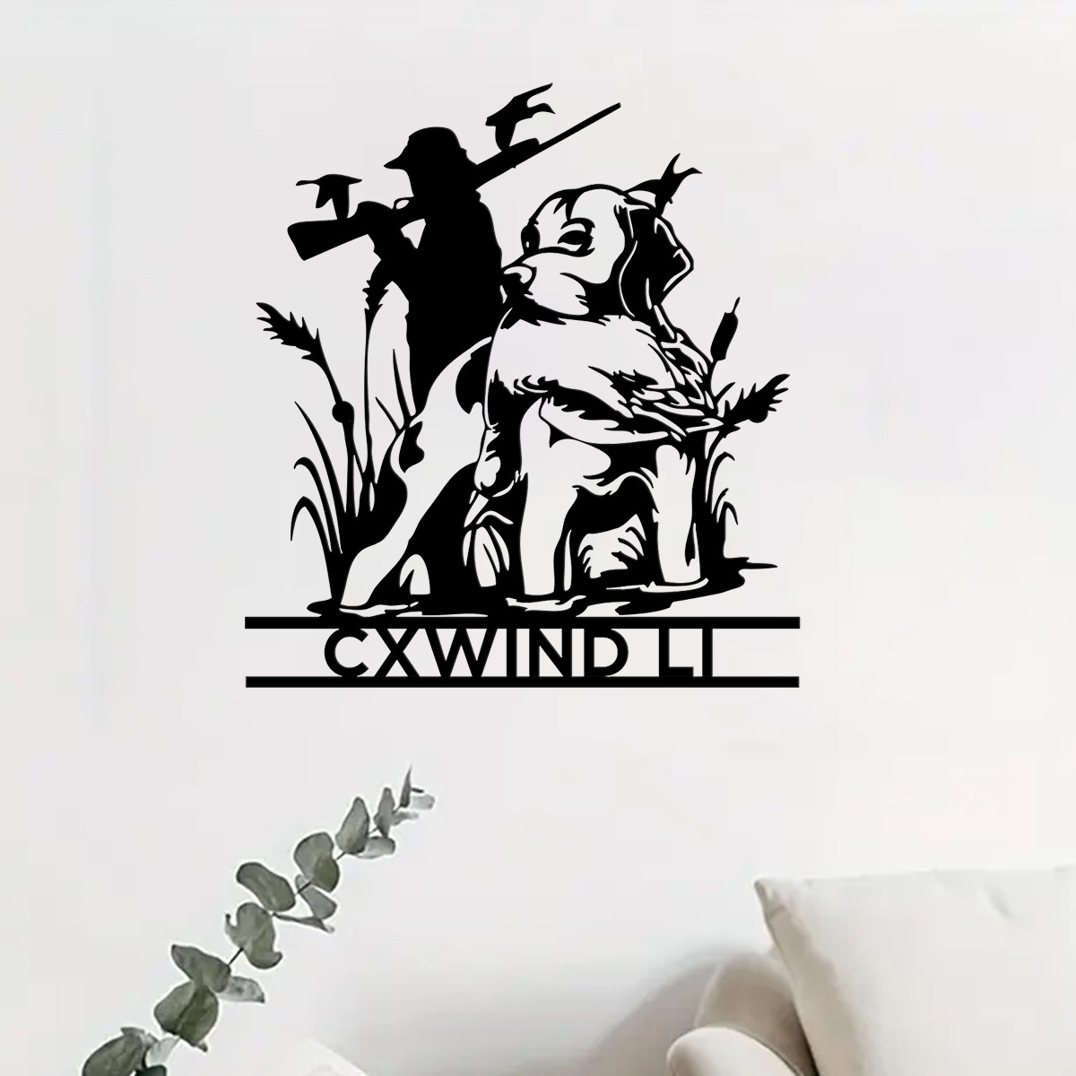 Custom Dog Hunting Metal Wall  - Home Decor Xmas 评论和价格