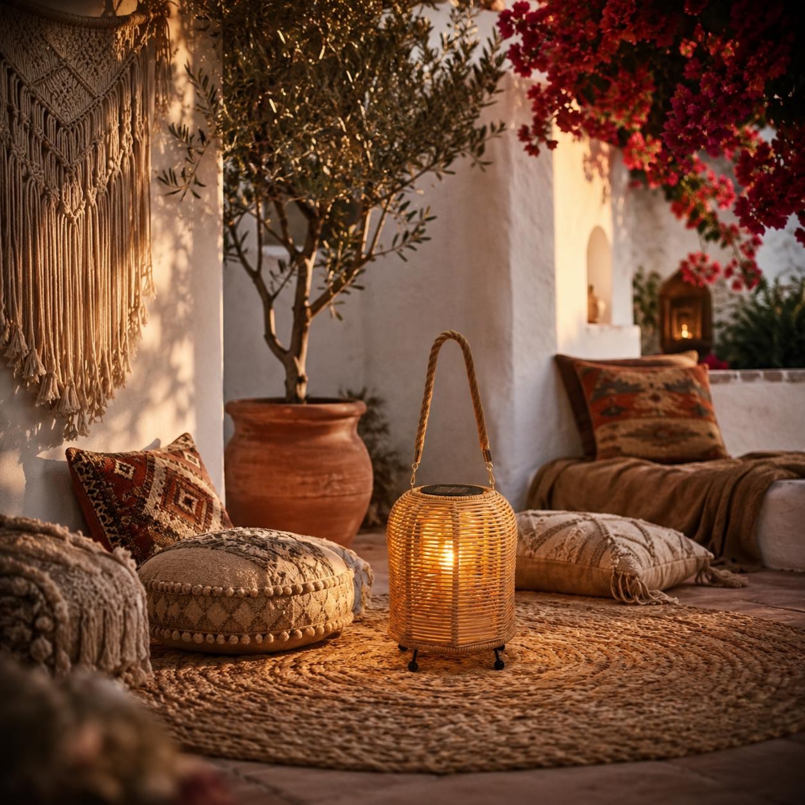 Handwoven Solar Lantern Warm L - Home Decor Garden 评论和价格