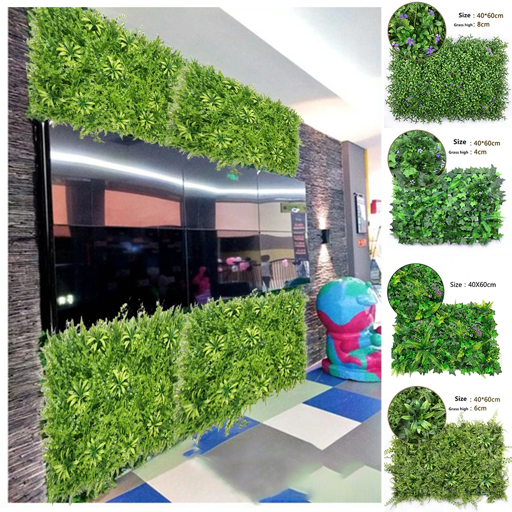 60X40CM Artificial Green Wall  - Home Decor Wall Panels 评论和价格