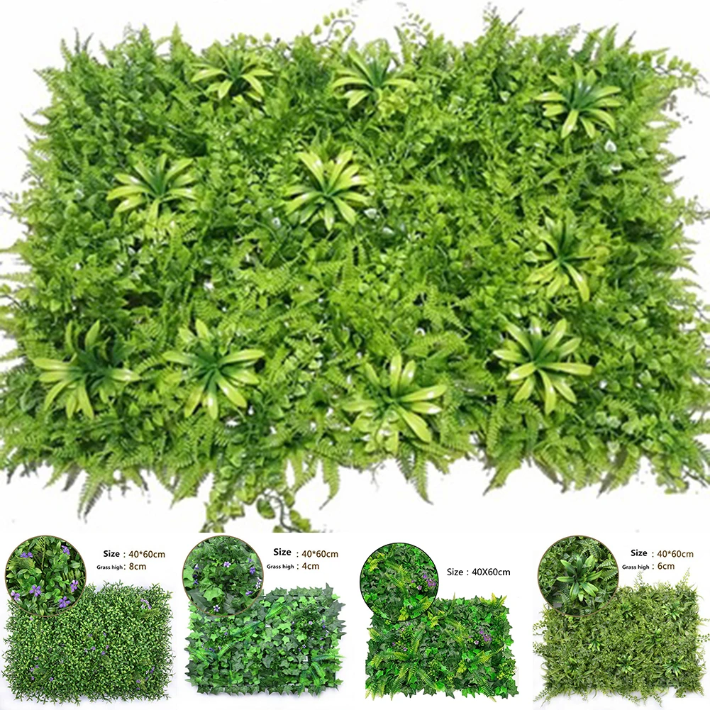 60X40CM Artificial Green Wall  - Home Decor Wall Panels 评论和价格