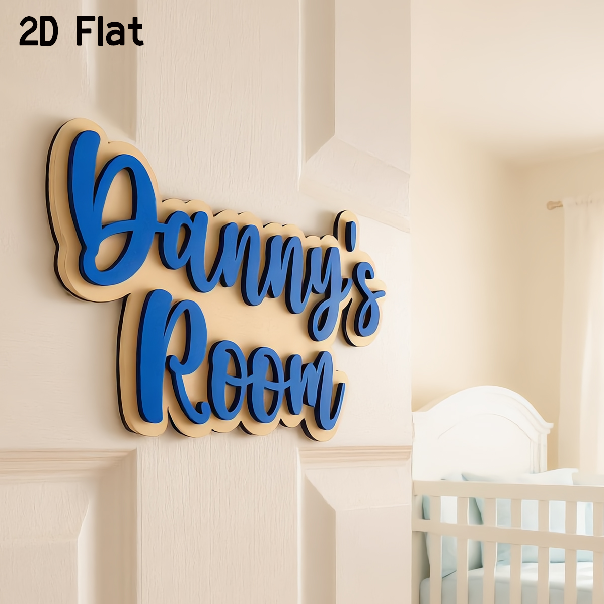 1Pc Cutom Blue Wooden Acrylic  - Home Decor Diy 评论和价格