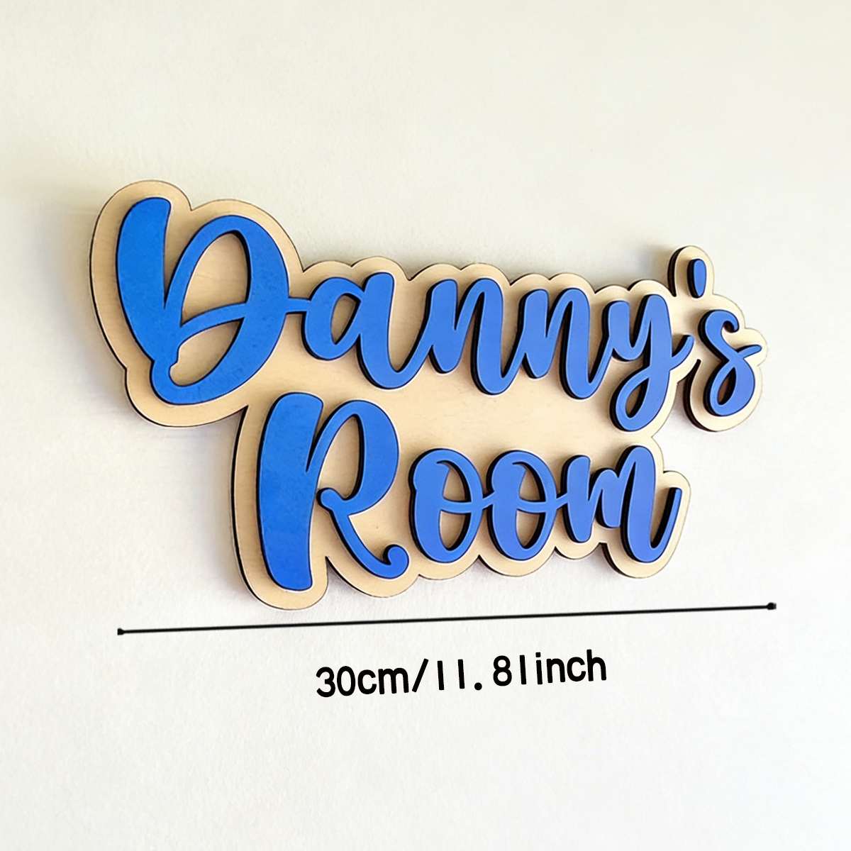 1Pc Cutom Blue Wooden Acrylic  - Home Decor Diy 评论和价格