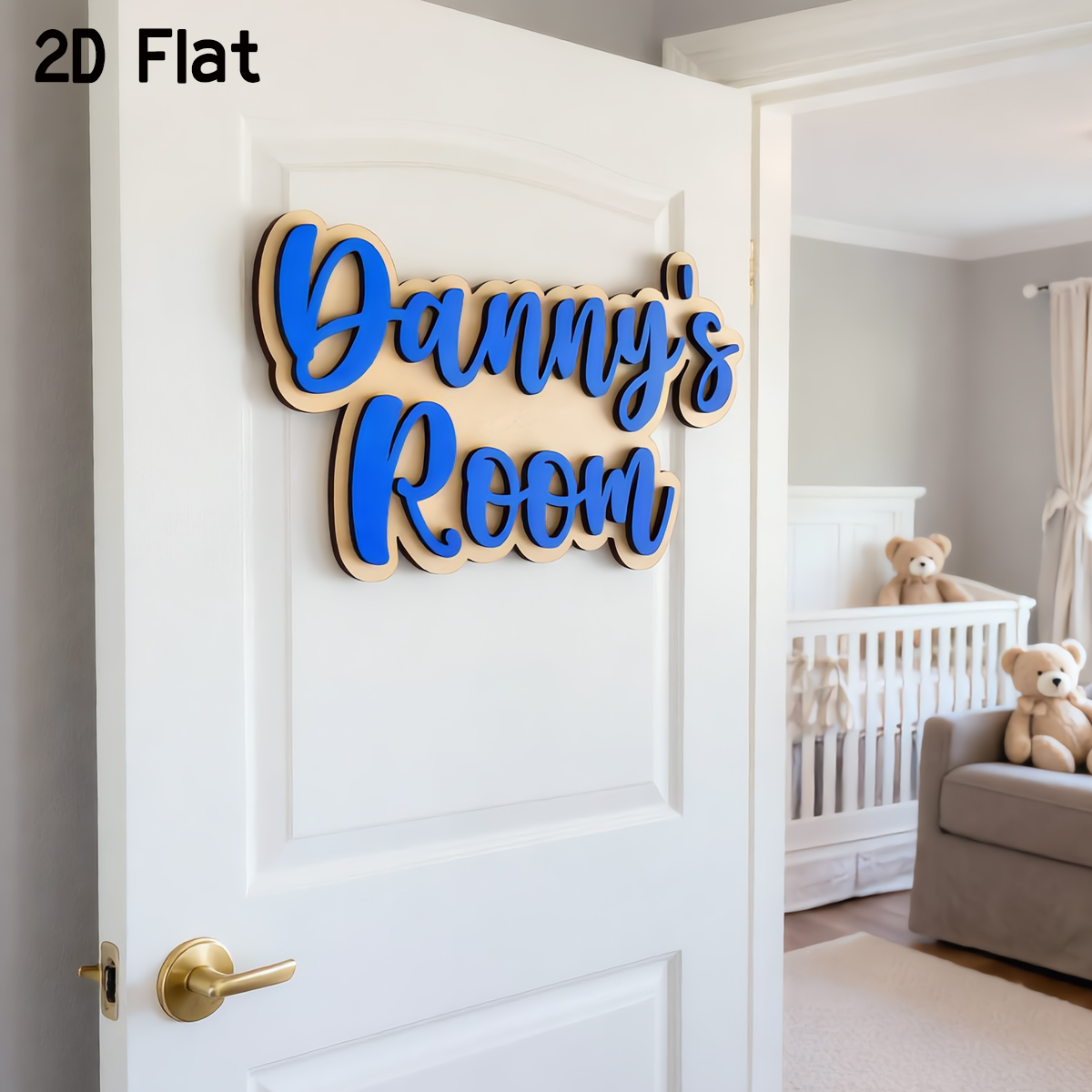 1Pc Cutom Blue Wooden Acrylic  - Home Decor Diy 评论和价格