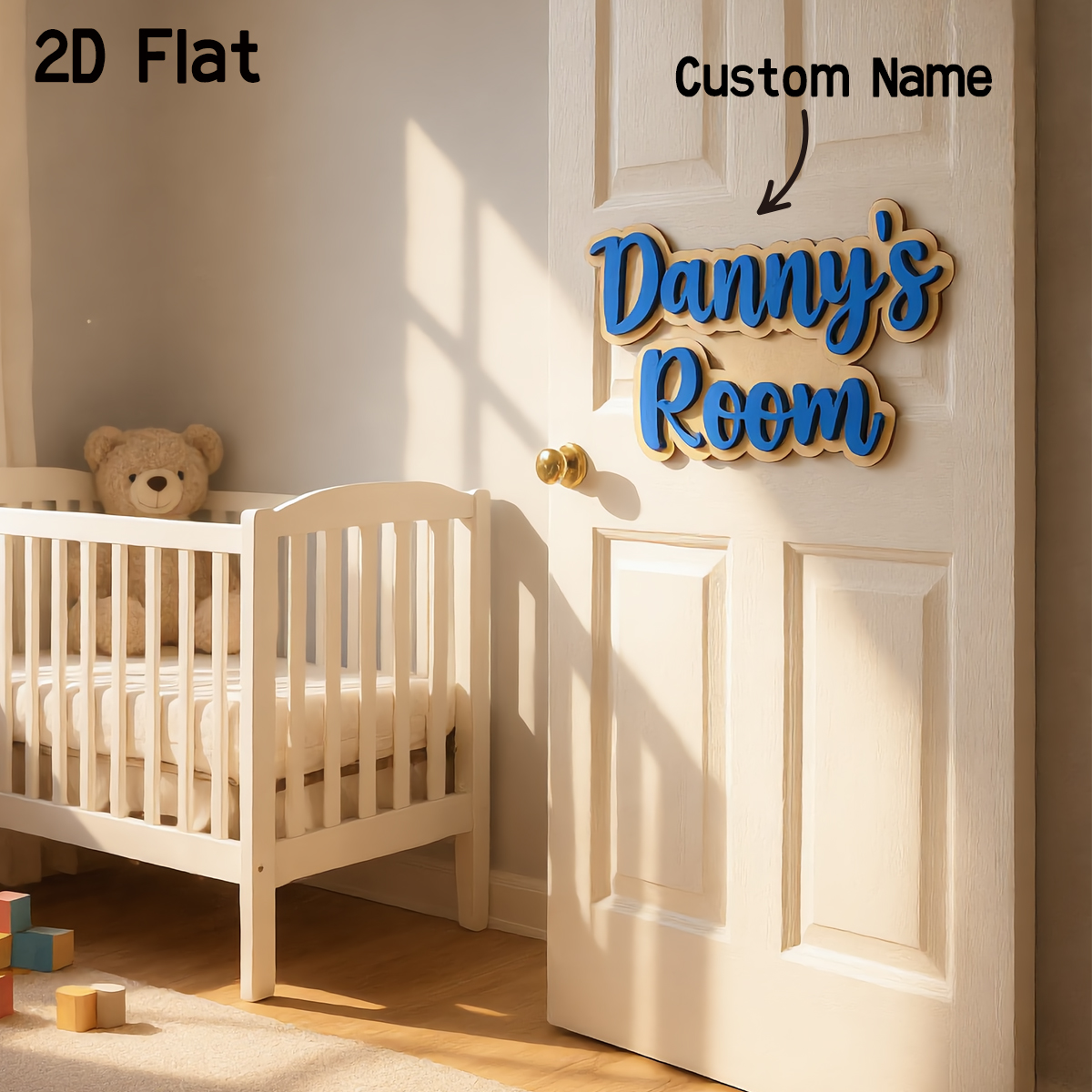 1Pc Cutom Blue Wooden Acrylic  - Home Decor Diy 评论和价格