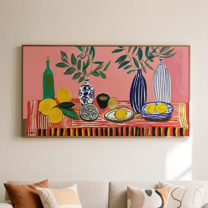 Mediterranean Lemon Kitchen Ca - Home Decor Vase With Flowers 评论和价格