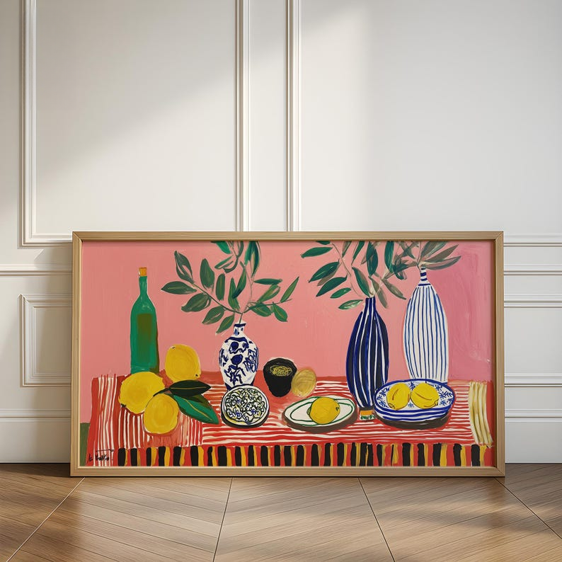 Mediterranean Lemon Kitchen Ca - Home Decor Vase With Flowers 评论和价格