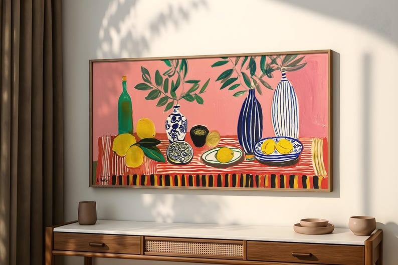 Mediterranean Lemon Kitchen Ca - Home Decor Vase With Flowers 评论和价格