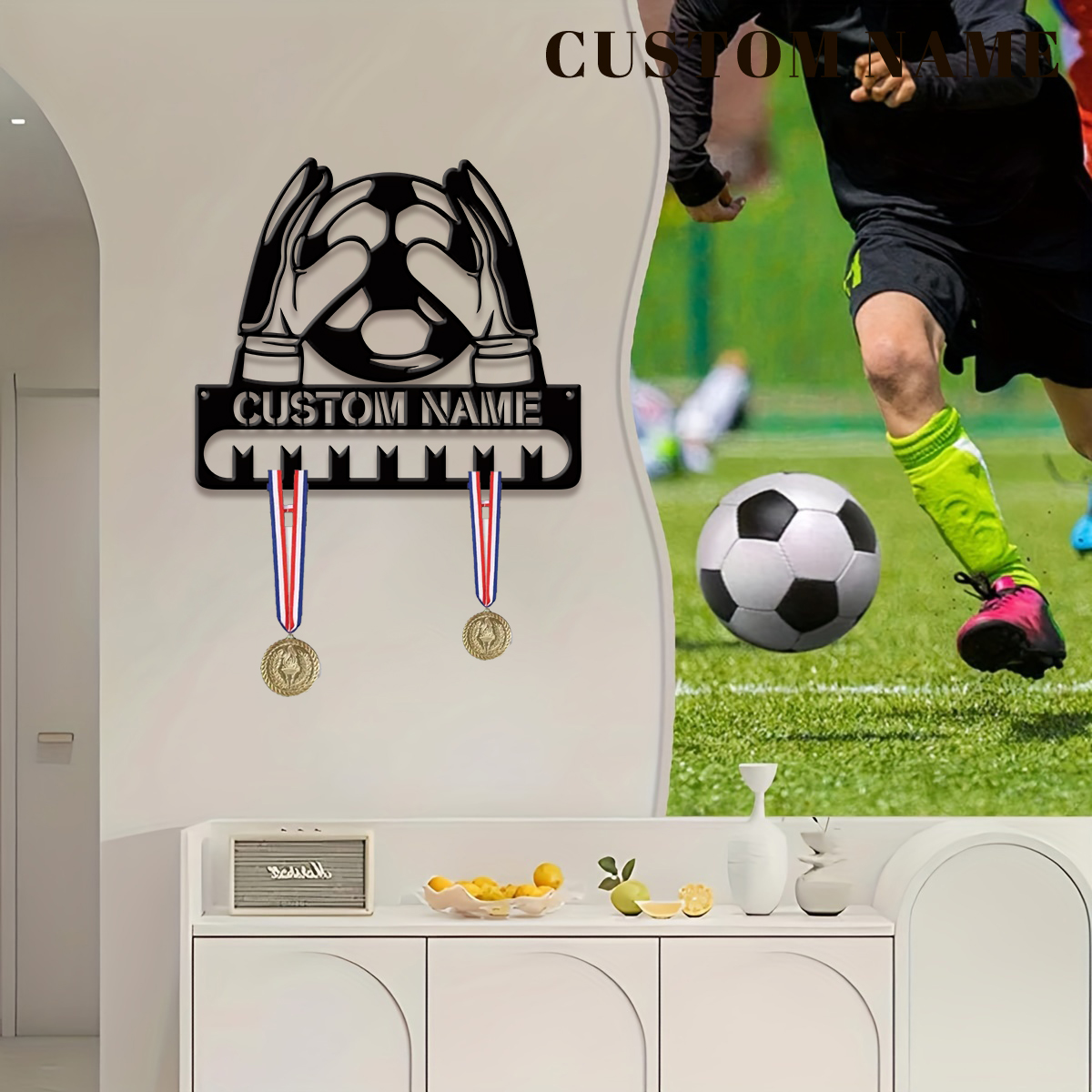 Custom Football Player Metal M - Home Christmas Decor 评论和价格