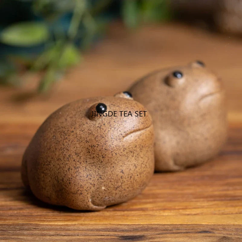 5CM Lucky Frog Tea Pet Zen Tea - Home Decor Zen Style 评论和价格