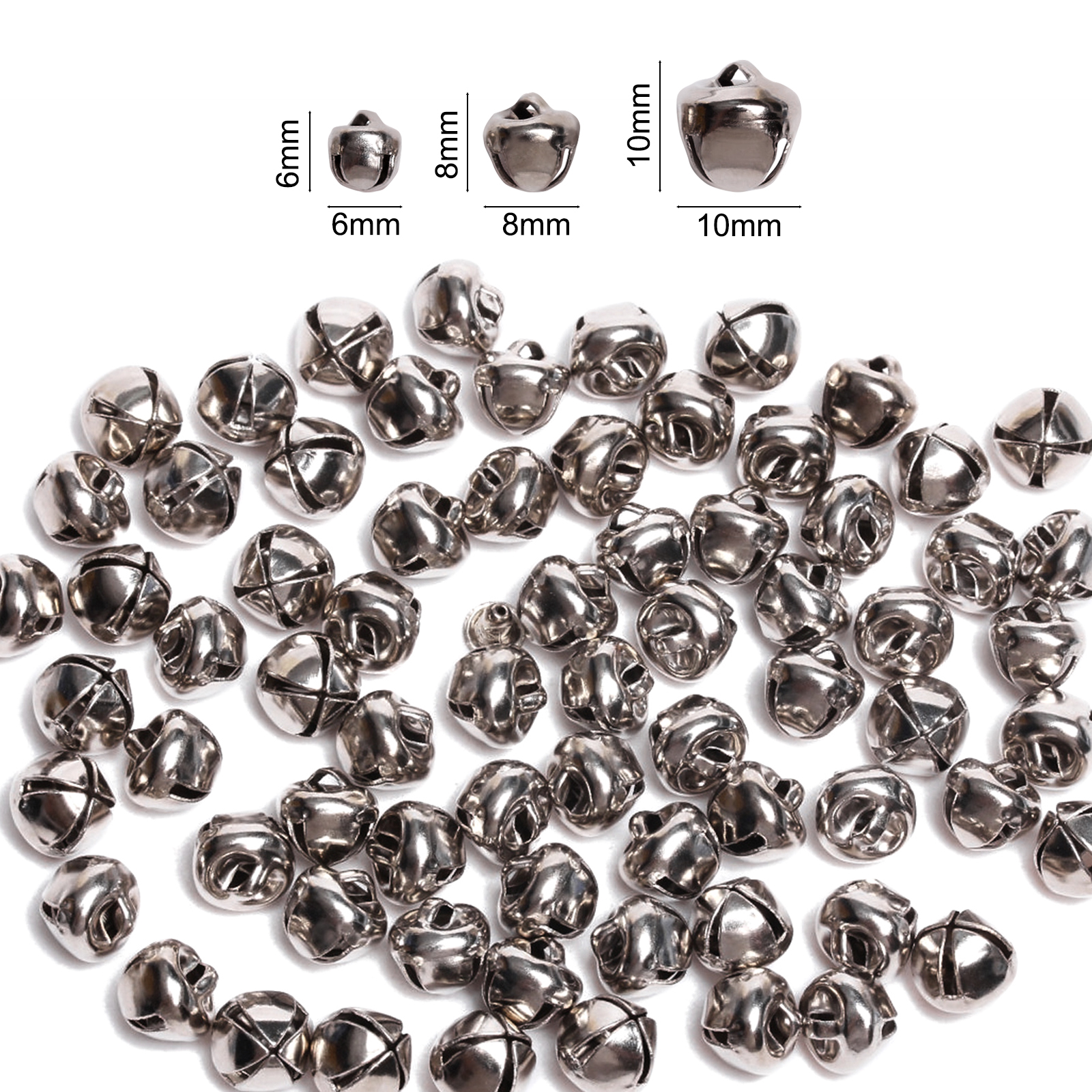 100/50Pcs/lot 6mm/8mm/10mm Gol - Home Decor Xmas 评论和价格