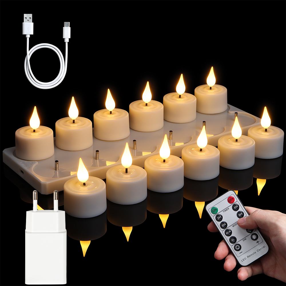 LED Candle Light Rechargeable  - Home Decor Xmas 评论和价格