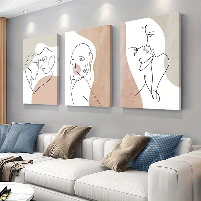 3PCS Canvas With Frame Modern  - Abstract Oil Painting 评论和价格