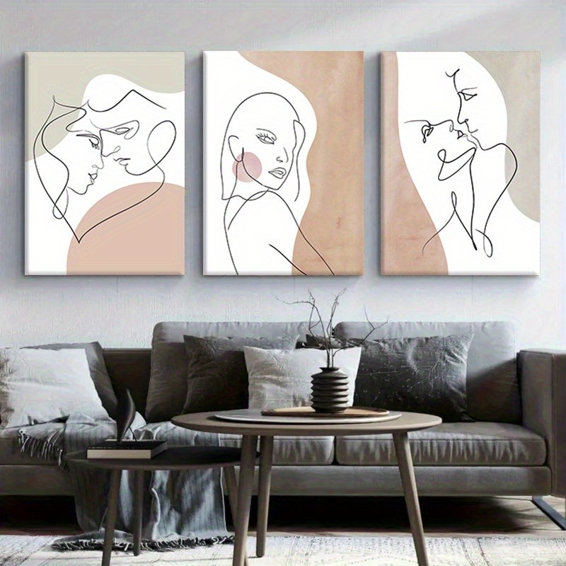 3PCS Canvas With Frame Modern  - Abstract Oil Painting 评论和价格