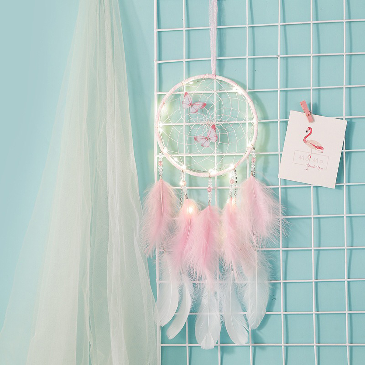 Colorful Boho Dreamcatcher - H - Boho Wind Chimes 评论和价格