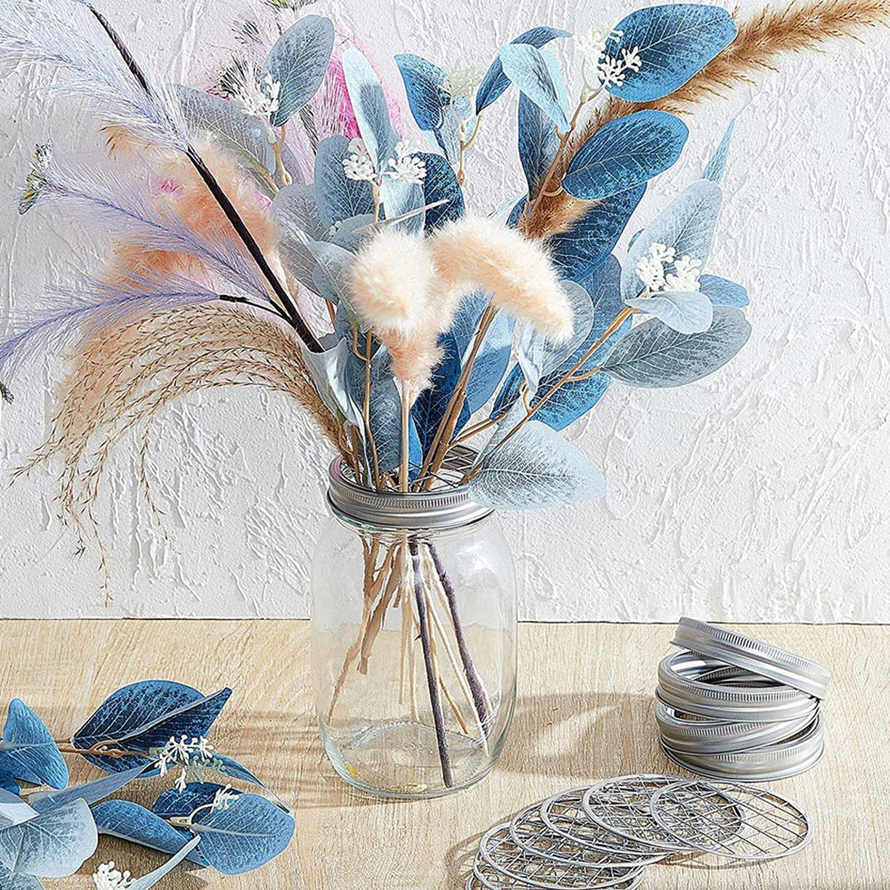 10Pcs Stainless Steel Jar Flow - Home Decor Vase With Flowers 评论和价格