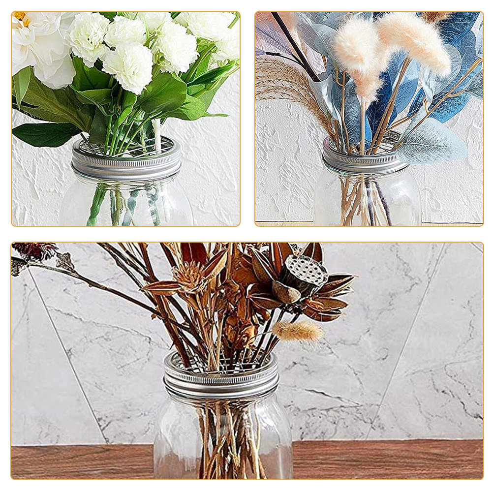 10Pcs Stainless Steel Jar Flow - Home Decor Vase With Flowers 评论和价格