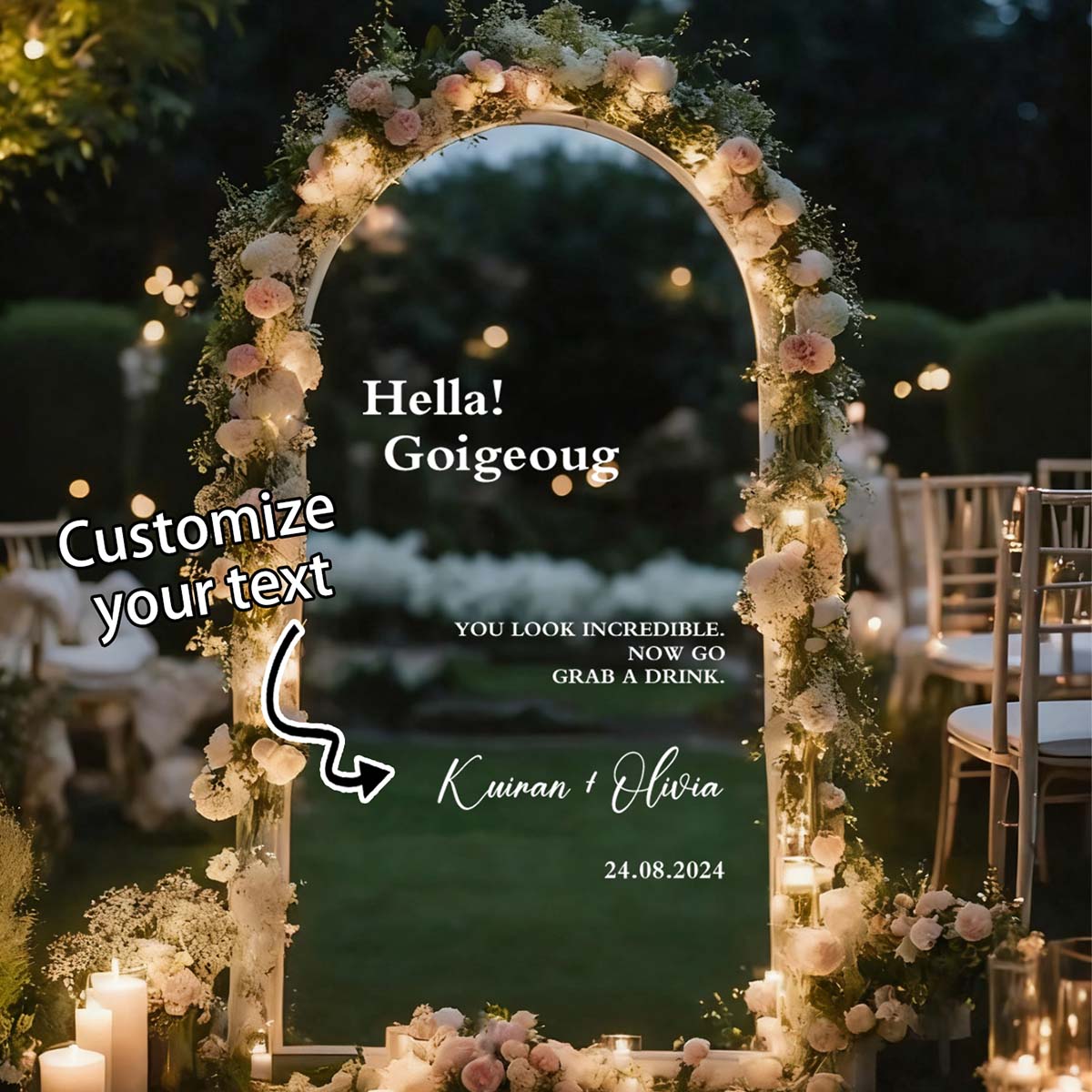 Custom Welcome Mirror Stickers - Home Decor Wall Panels 评论和价格
