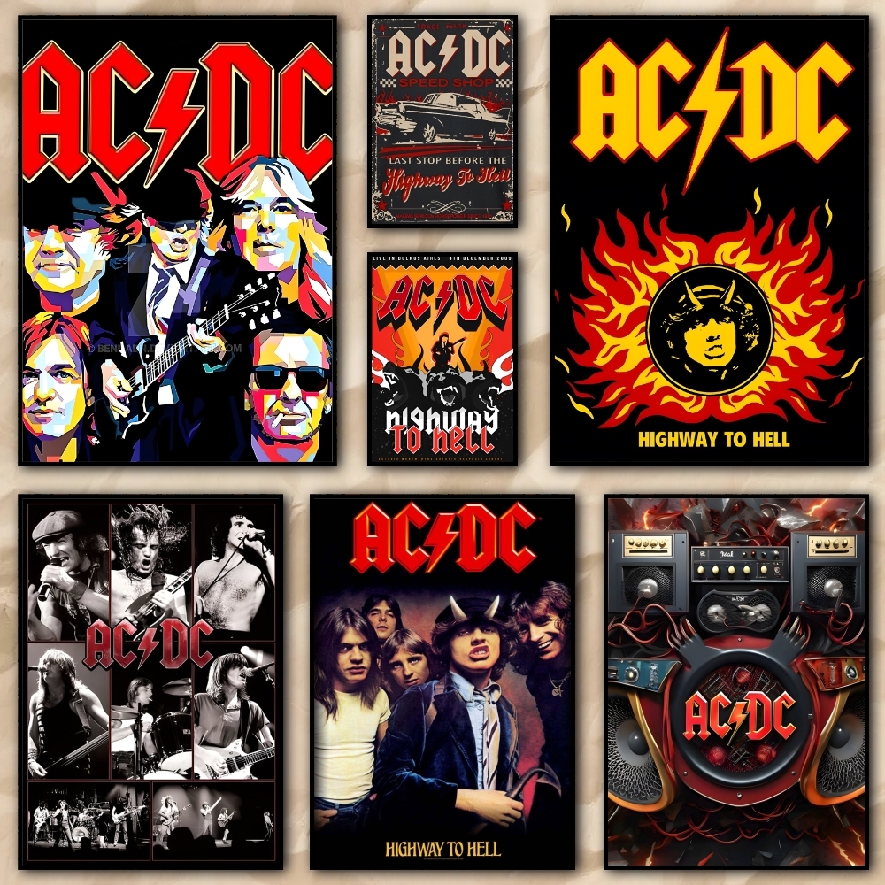 Rock Singer A-AC D-DC Band fas - Abstract Oil Painting 评论和价格