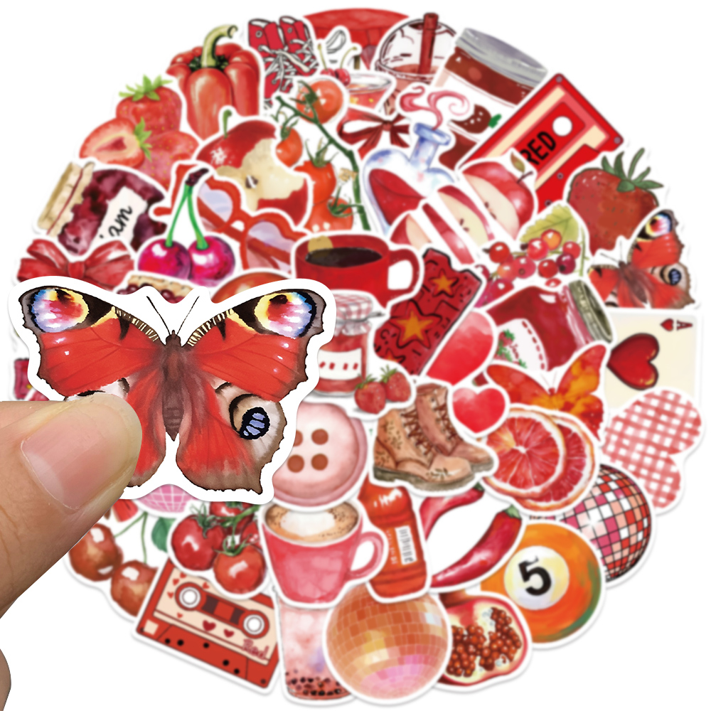 50pcs Cherry Downtown Sticker  - Home Decor Wall Panels 评论和价格