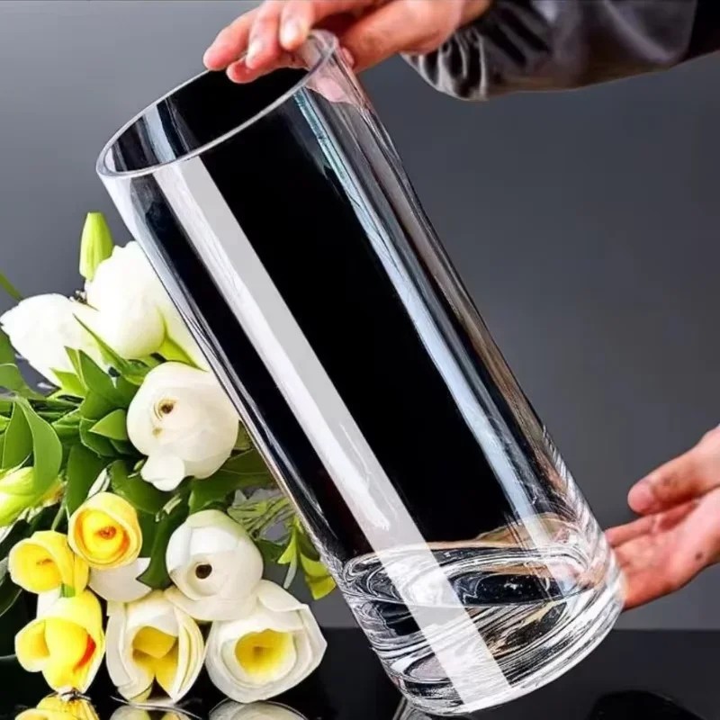 2/4pc Acrylic Cylinder Vase Tr - Home Decor Vase With Flowers 评论和价格